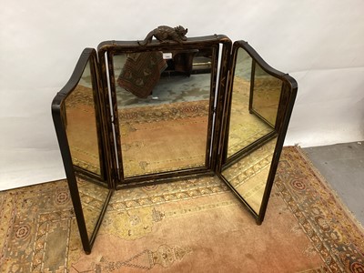 Lot 1465 - Early 29th century Chinese lacquer folding mirror