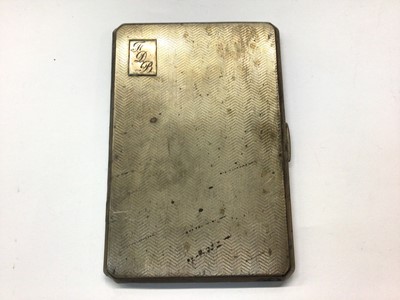 Lot 1045 - Silver cigarette case (Birmingham 1946)