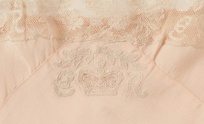 Lot 114 - H.M Queen Elizabeth II, very rare 1950s pink satin petticoat made for Her late Majesty