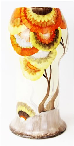 Lot 2005 - Clarice Cliff Bizarre vase decorated in the...