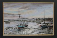 Lot 995 - *Margaret Glass (b. 1950), pastel - Low Tide...