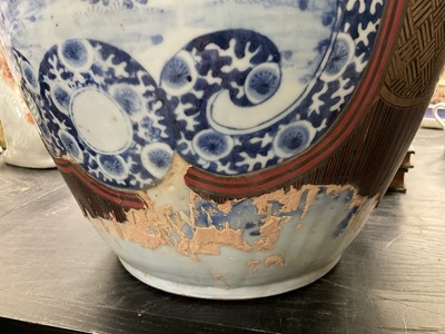 Lot 137 - Huge pair of 19th century Japanese porcelain vases