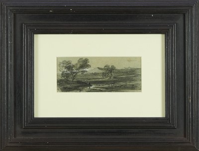 Lot 1309 - Manner of Thomas Gainsborough (1727-1788), three chalk drawings, landscapes, 7cm x 16cm, 14cm x 20cm and 11cm x 14cm, in glazed ebonised frames (3)