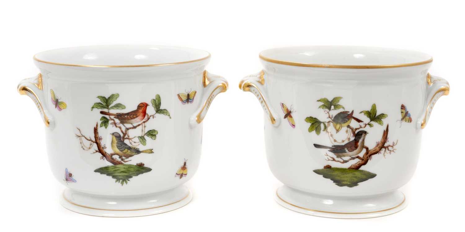 Lot 205 - A pair of Herend cache pots