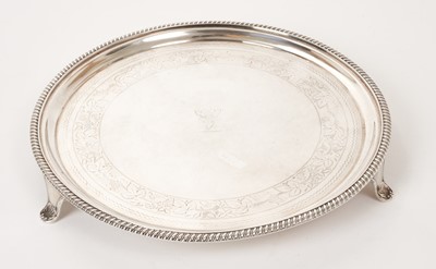 Lot 402 - Georgian Scottish silver salver