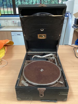 Lot 492 - 1930s HMV portable gramaphone