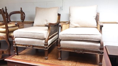 Lot 1264 - Pair of bergère chairs