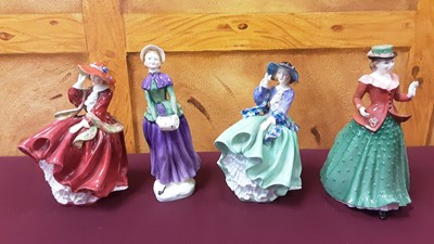 Lot 1244 - Collection of 19 Royal Doulton and other figures of ladies