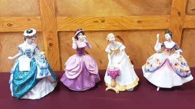 Lot 1244 - Collection of 19 Royal Doulton and other figures of ladies