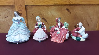 Lot 1244 - Collection of 19 Royal Doulton and other figures of ladies