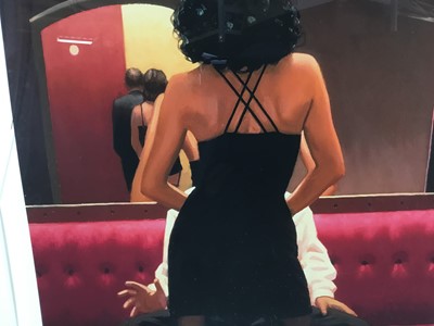 Lot 155 - Jack Vettriano - signed limited edition colour print in glazed frame- 'Private Dancer', purchased from The Portland Gallery, London