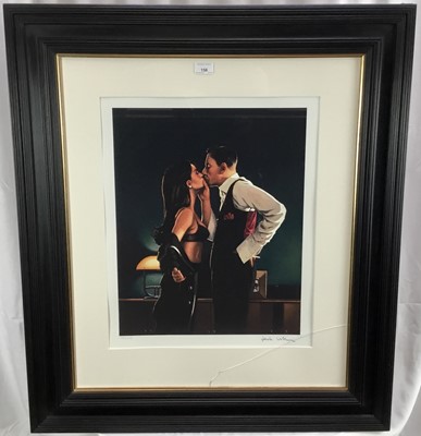 Lot 156 - Jack Vettriano - signed limited edition colour print in glazed frame- 'Pincer Movement', purchased from The Portland Gallery, London