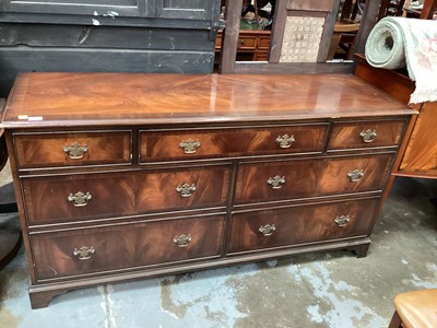 Lot 1202 - Georgian style mahogany chest with an arrangement of drawers