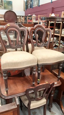 Lot 1287 - Set of four Victorian mahogany dining chairs