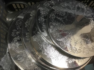Lot 157 - Box of silver plated items and pewter
