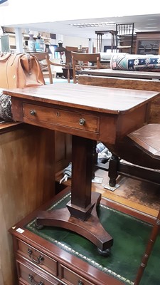 Lot 1418 - 19th century work box on stand