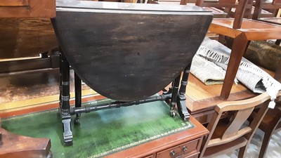 Lot 1221 - 19th century ebony Sutherland table