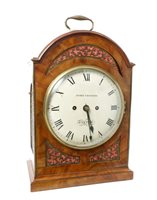 Lot 1051 - Early 19th century bracket Clocksck with eight...