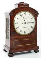 Lot 1052 - Regency period bracket Clocksck with eight day...
