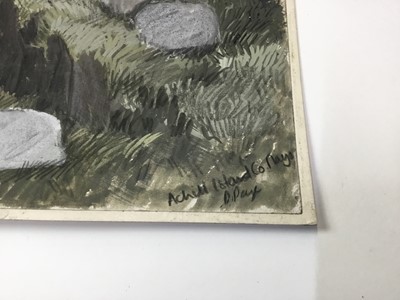 Lot 9 - *Dione Page (1936-2021) gouache and pastel on paper laid on card - ‘Achill Island, Co. Mayo’, signed and titled, 76cm x 59.5cm, unframed