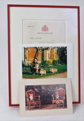 Lot 102 - H.M.Queen Elizabeth The Queen Mother and her Page William Tallon R.V.M., an amusing typed note regarding the Royal Corgis