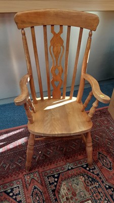 Lot 1384 - Farmhouse high back Windsor chair