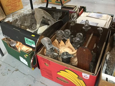 Lot 478 - Four boxes of glass and a box of decanters