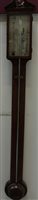 Lot 1060 - Late 19th century stick barometer with exposed...