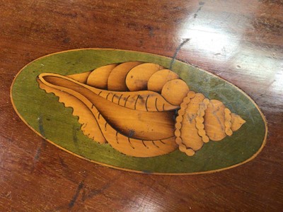 Lot 105 - Edwardian inlaid mahogany oval tray