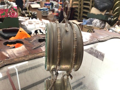 Lot 91 - Victorian desk clock in drum shape brass case