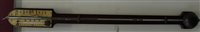 Lot 1061 - 19th century stick barometer with exposed tube...