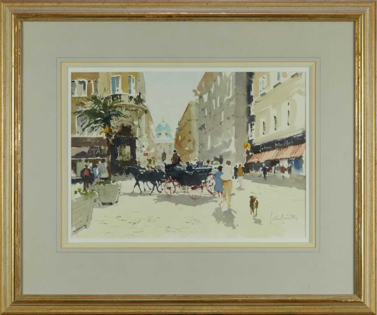 Lot 1159 - *John Yardley (b. 1933) watercolour, Vienna,