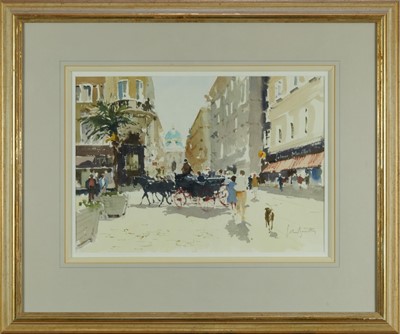 Lot 1159 - *John Yardley (b. 1933) watercolour, Vienna, signed