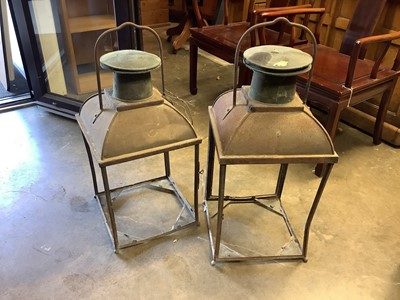 Lot 944 - Pair of antique lanterns