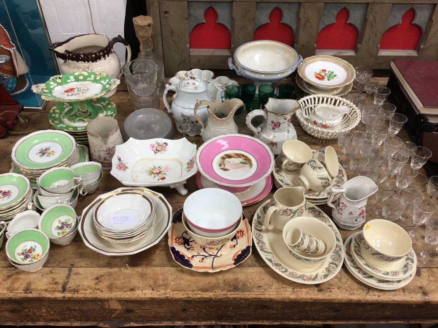 Lot 36 - Collection of 19th century and later ceramics and glass, including Foley, Susie Cooper, etc