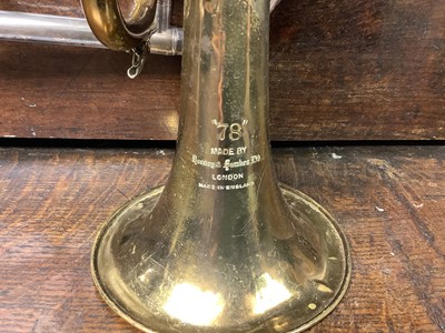 Lot 2277 - Trombone and a cased cornet