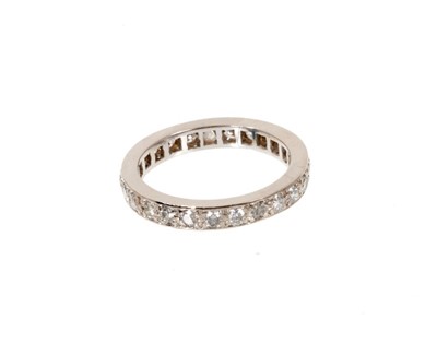 Lot 644 - Diamond eternity ring with a full band of brilliant cut diamonds in 18ct white gold setting