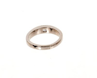 Lot 505 - Cartier diamond ring with a princess cut diamond estimated to weigh approximately 0.25cts in 18ct white gold setting.