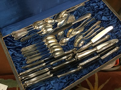 Lot 475 - Extensive service of Englert & Solvie (ESM) plated cutlery