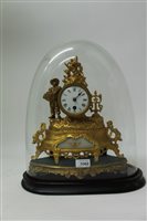 Lot 1069 - Late 19th century mantel Clocksck with French...