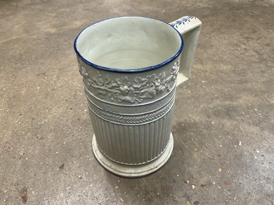Lot 136 - Georgian creamware tankard, together with transfer decorated Victorian nursery wares, other items