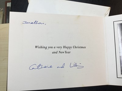 Lot 130 - T.R.H. The Duke and Duchess of Cambridge (now TRH The Prince and Princess of Wales) signed 2011 Christmas cards with envelope