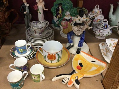 Lot 839 - Villeroy & Boch tea ware, Geobel wedding figurines, Masons flat back figurines, Crescent tea ware and other china