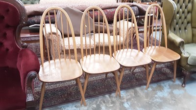 Lot 1297 - Set of four Ercol chairs