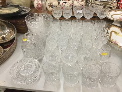 Lot 457 - Good quality Thomas Webb cut glass table service -mostly 10 place setting - 38 pieces and other cut glassware