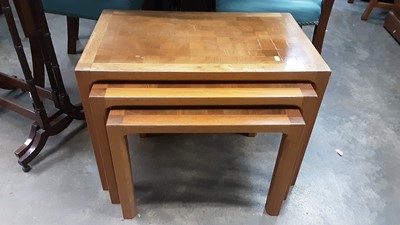 Lot 1232 - Mid 20th century nest of three tables