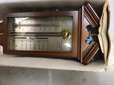 Lot 850 - Conitti of London M652 inlaid Sheraton Door Stick Barometer, boxed