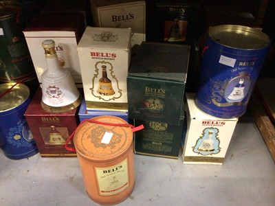 Lot 856 - Bells whisky presentation bell bottles (mostly empty)