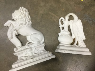 Lot 166 - Pair of antique white painted door stops