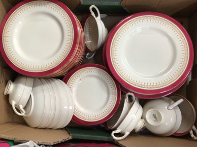 Lot 896 - Four boxes of dinner ware and ceramics